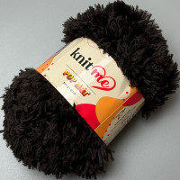 Dark chokolate fur yarn Pop Art, 100 g