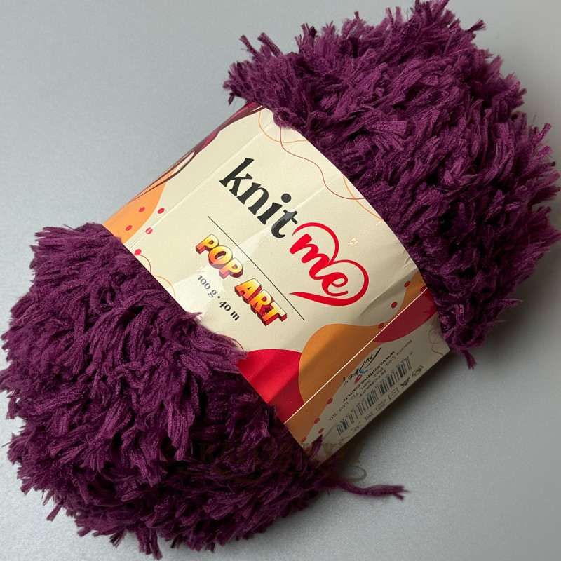 Violet fur yarn Pop Art, 100 g