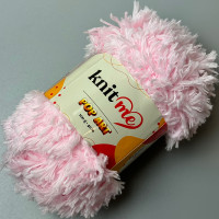 Pale pink fur yarn Pop Art, 100 g