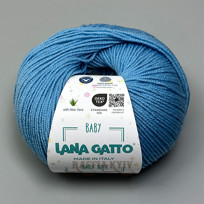 Пряжа Lana Gatto Baby Soft 09412 (Turshese) — бирюзовая, 100% меринос