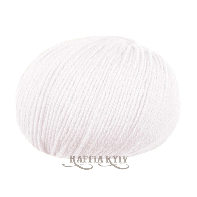 Пряжа Lana Gatto Baby Soft 10001 (Bianco) — белая, 100% меринос