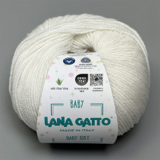Пряжа Lana Gatto Baby Soft 10001 (Bianco)