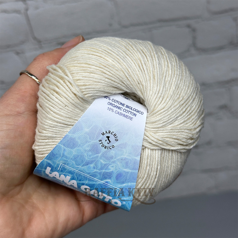 Пряжа Lana Gatto Cashcot 31274 (Naturale) — натуральная, хлопок с кашемиром