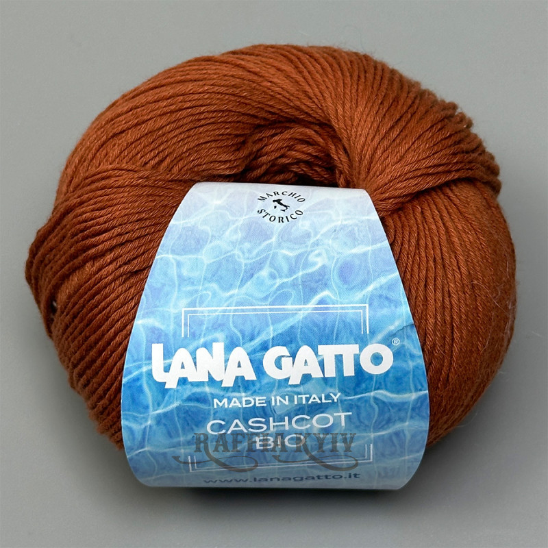 ENG: Lana Gatto Cashcot Yarn 31277 (Mattone) — brick, cotton with cashmere