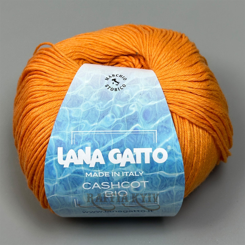 Lana Gatto Cashcot Yarn 31278 (Arancio) — orange, cotton with cashmere