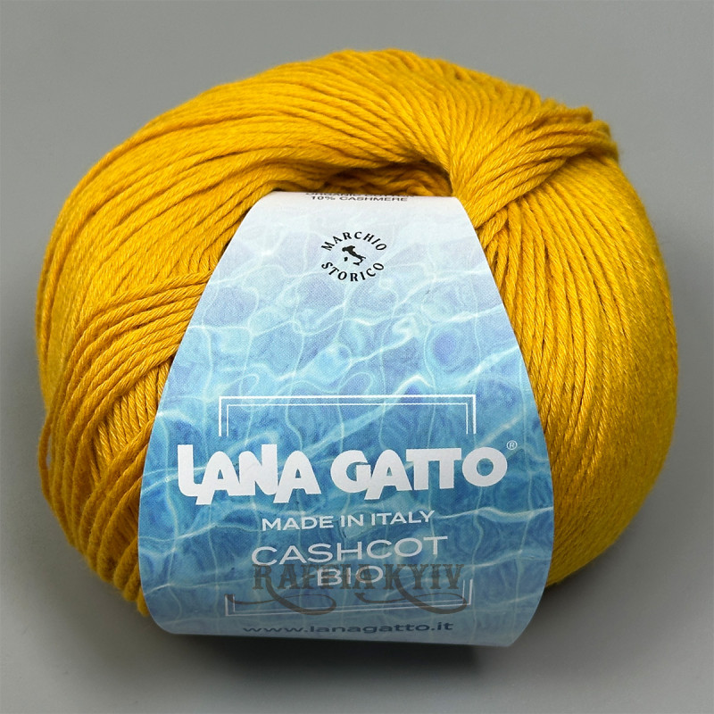 Lana Gatto Cashcot Yarn 31279 (Ocra) — ochre, cotton with cashmere