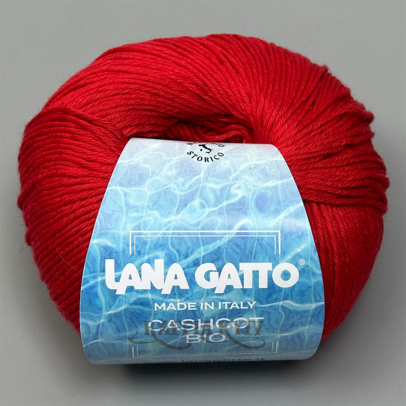 Lana Gatto Cashcot Yarn 31284 (Rosso) — red, cotton with cashmere
