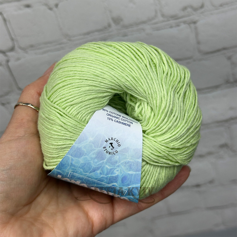 Пряжа Lana Gatto Cashcot 31286 (Green Tea) — зеленый чай, хлопок с кашемиром
