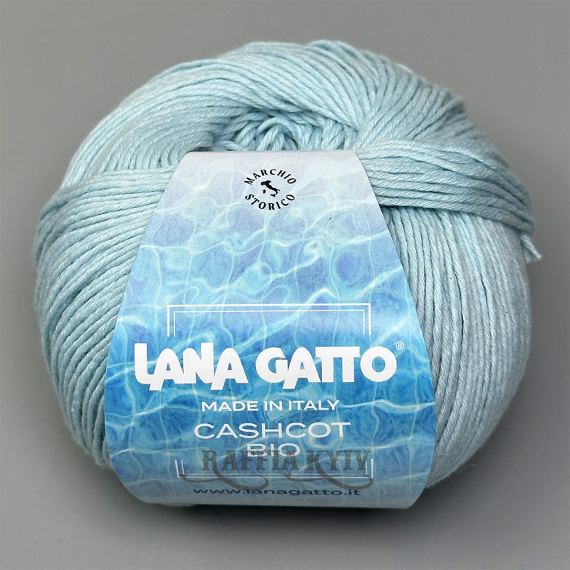 Lana Gatto Cashcot Yarn 31288 (Celeste) — Sky blue, cotton with cashmere