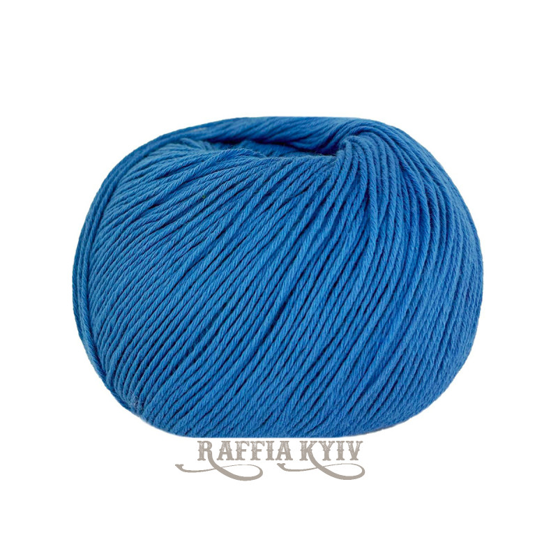 Пряжа Lana Gatto Cashcot 31289 (Blu Medio) — средне-синяя, хлопок с кашемиром