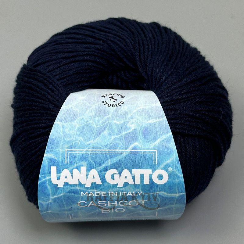 Lana Gatto Cashcot Yarn 31290 (Blu Marino) — Navy, cotton with cashmere