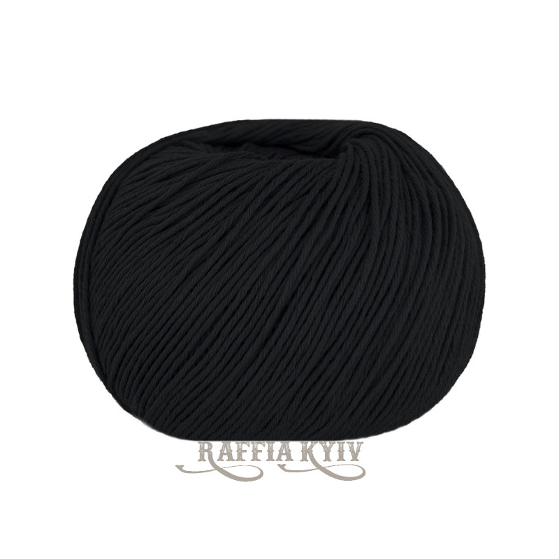 Пряжа Lana Gatto Cashcot 31291 (Nero) — черная, хлопок с кашемиром