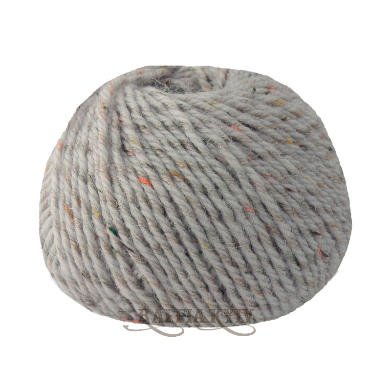 Пряжа Lana Gatto Everest 06012 (Perla Melange) — жемчужный меланж, 95% твидовая шерсть, 5% вискоза