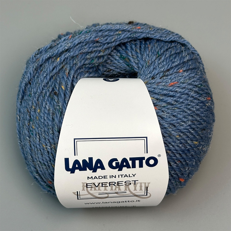Lana Gatto Everest yarn 06962 (Avio) — Aviation, Tweed Wool