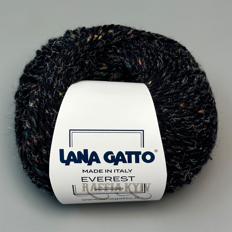 Lana Gatto Everest yarn 10214 (Marino / Roma) — Navy / Roma, Tweed Wool