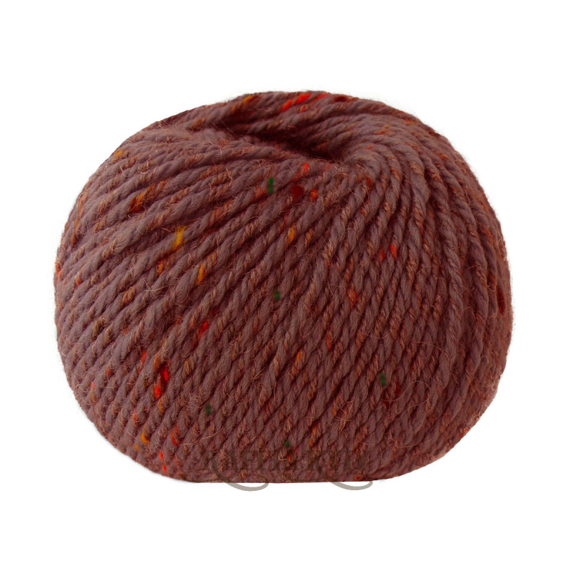 Lana Gatto Everest yarn 19034 (Granata / Gandini) — Pomegranate, 95% Tweed Virgin Wool, 5% Viscose