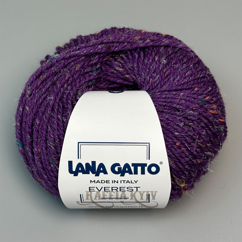 Lana Gatto Everest yarn 30478 (Viola) — Violet, Tweed Wool