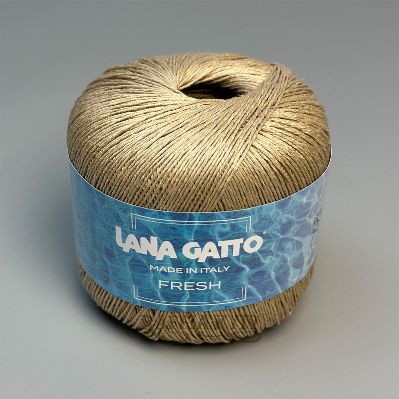 Lana Gatto Fresh summer yarn 08899 (Beige) — Beige, 100% linen