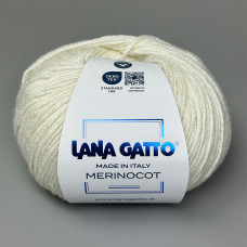 Пряжа Lana Gatto Merinocot 10001 (Bianco)