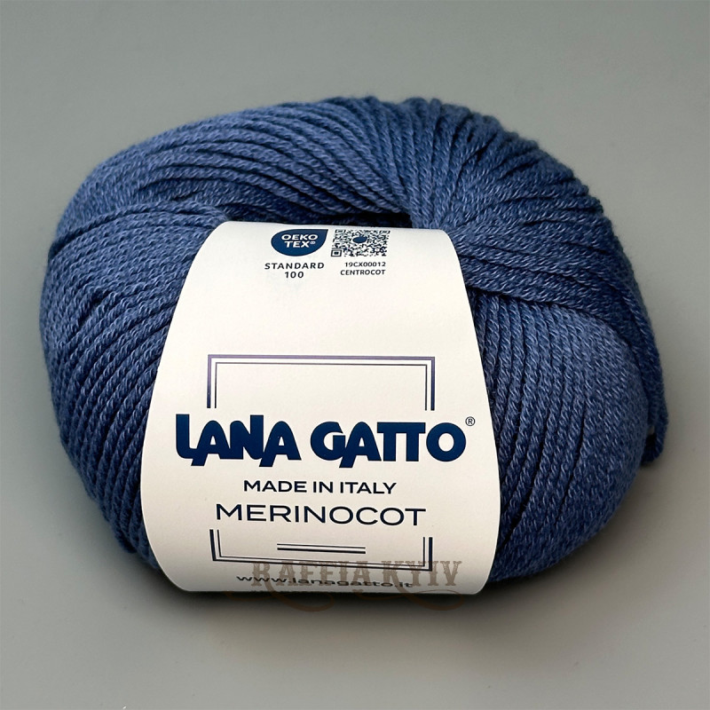 Пряжа Lana Gatto Merinocot 10173 (Avio Chiaro) — светло-авиа, меринос с хлопком