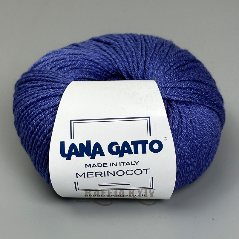 Lana Gatto Merinocot yarn 14628 (Glicine/Guiglia) — Wisteria, Merino with Cotton