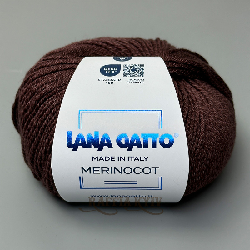 Lana Gatto Merinocot yarn 14669 (Cacao/Canda) — Cocoa, Merino with Cotton