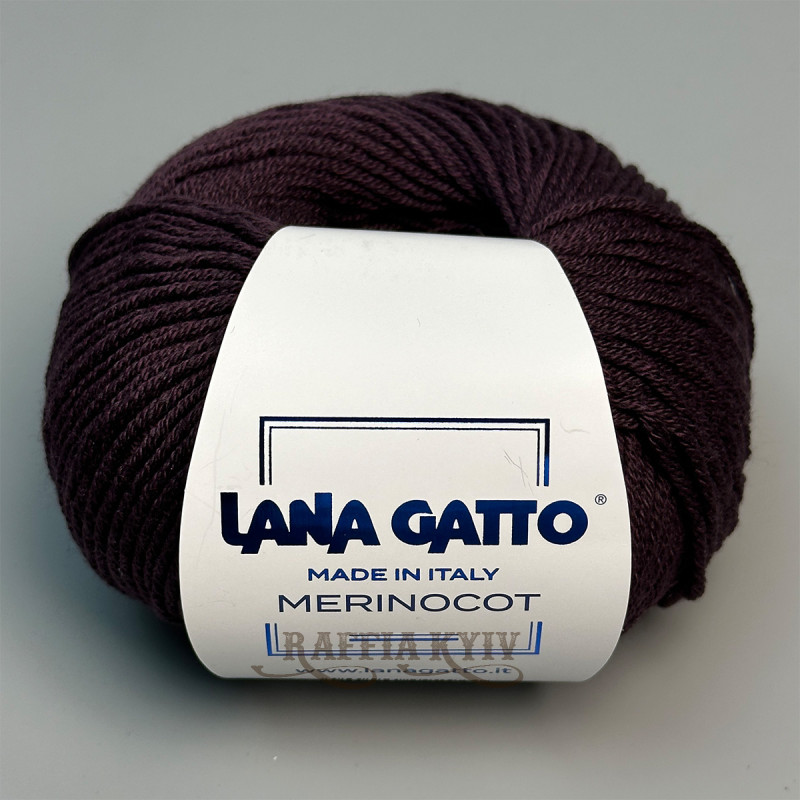 Lana Gatto Merinocot yarn 19063 (Cacao/Chiuro) — Cocoa, Merino with Cotton