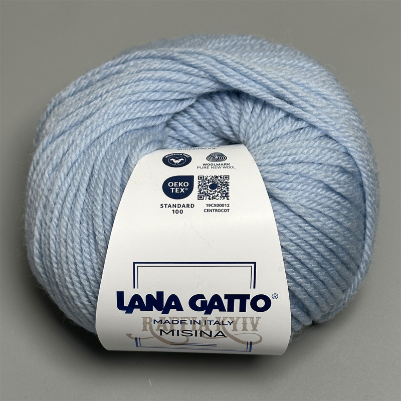 Lana Gatto Misina yarn 00632 (Azzurro) — Azure, 100% wool