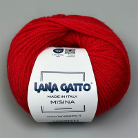 Lana Gatto Misina yarn, Red, 50g