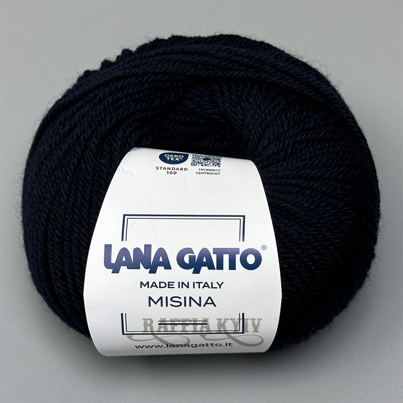 Lana Gatto Misina yarn 02021 (Marino) — Navy, 100% wool