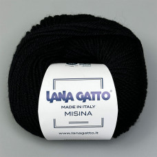 Пряжа Lana Gatto Misina 05000 (Nero)