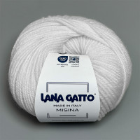 Пряжа Lana Gatto Misina 08000 (Bianco)