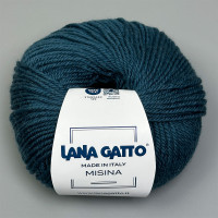 Пряжа Lana Gatto Misina, темная бирюза, 50 г