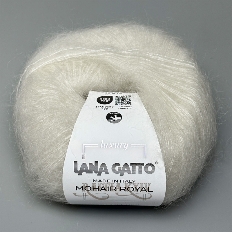 Lana Gatto Mohair Royal yarn 01650 (Naturale) — Natural, Mohair