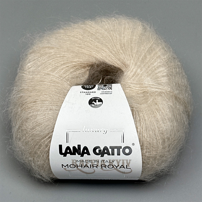 Lana Gatto Mohair Royal yarn 05893 (Beige) — Beige, Mohair