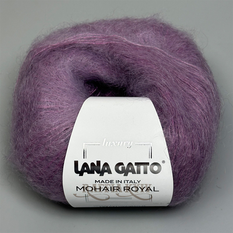 Пряжа Lana Gatto Mohair Royal 09370 (Violetto) — фіалкова, мохер