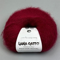 Пряжа Lana Gatto Mohair Royal, вишнева, 25 г
