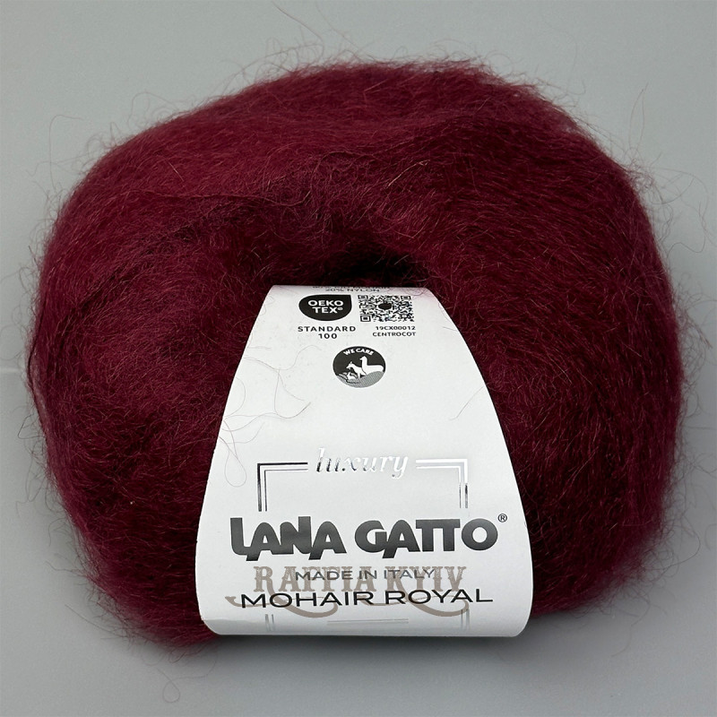 Lana Gatto Mohair Royal yarn 31457 (Burgundy) — Burgundy, Mohair