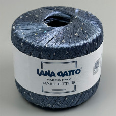 Пряжа з паєтками Lana Gatto Paillettes 08604 (Jeans)