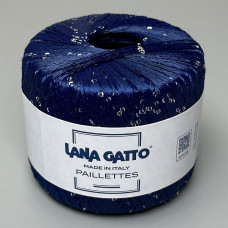 Пряжа з паєтками Lana Gatto Paillettes 08605 (Blu)