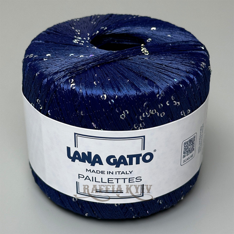 Пряжа з паєтками Lana Gatto Paillettes 08605 (Blu)