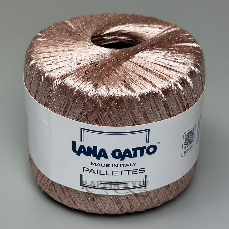 Пряжа з паєтками Lana Gatto Paillettes 08933 (Cipria)