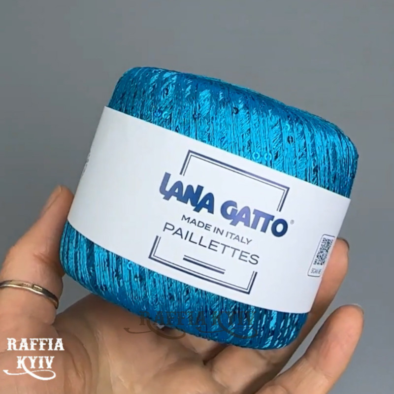 Пряжа з паєтками Lana Gatto Paillettes 30785 (Pavone)