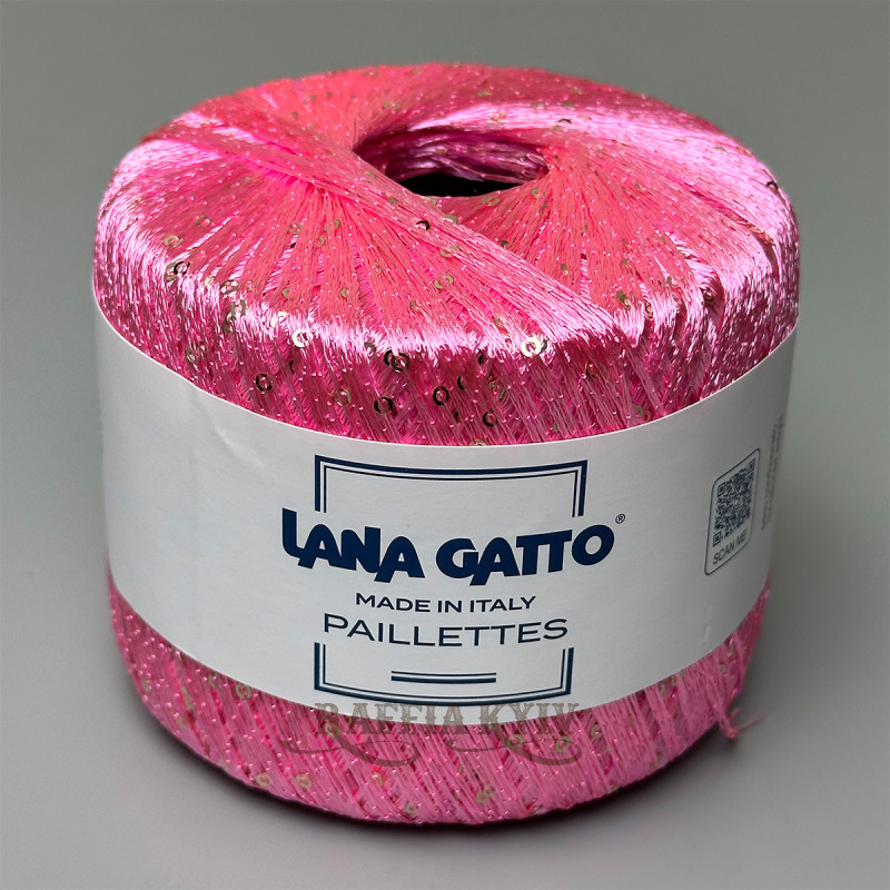 Пряжа з паєтками Lana Gatto Paillettes 30786 (Rosa)