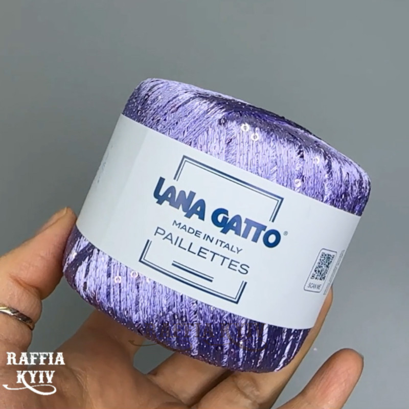 Пряжа з паєтками Lana Gatto Paillettes 31158 (Lilla)