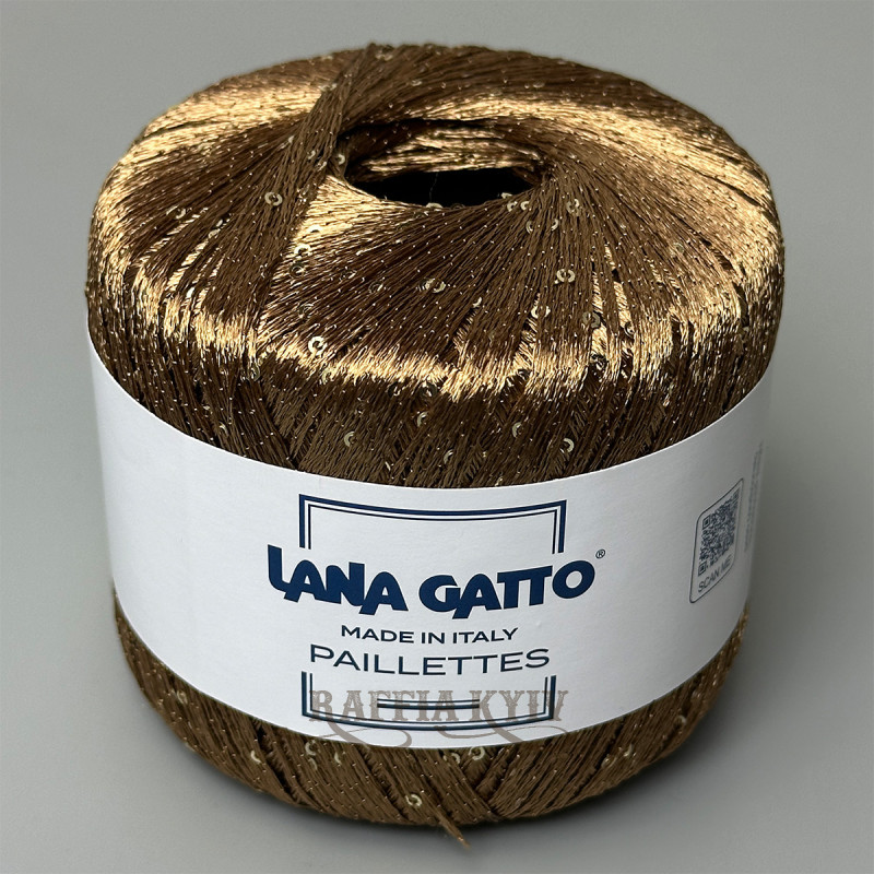 Пряжа з паєтками Lana Gatto Paillettes 31159 (Caramello)