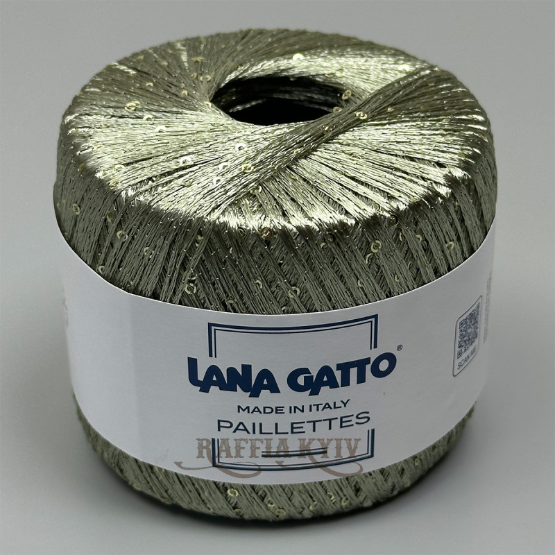 Пряжа з паєтками Lana Gatto Paillettes 31161 (Salvia)