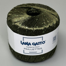 Пряжа з паєтками Lana Gatto Paillettes 31162 (Verdone)