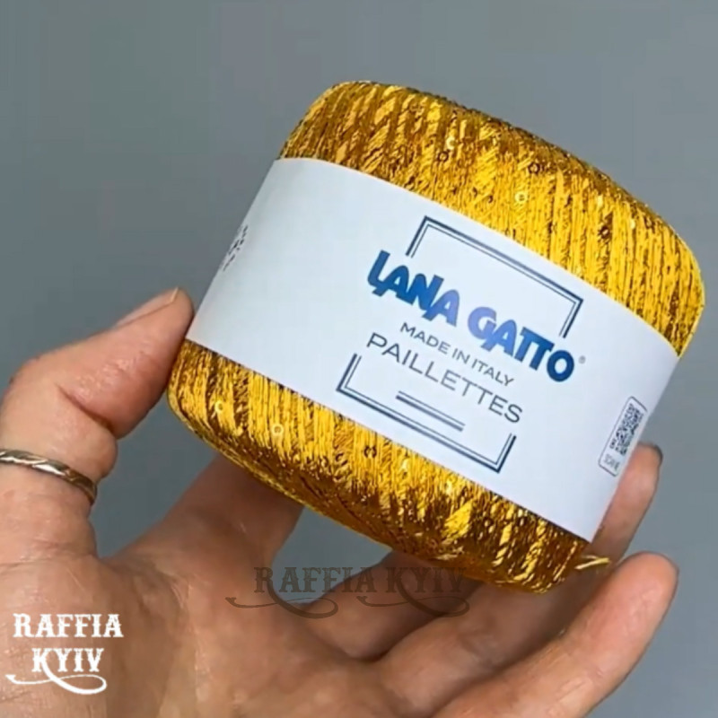 Пряжа з паєтками Lana Gatto Paillettes 31163 (Ocra)