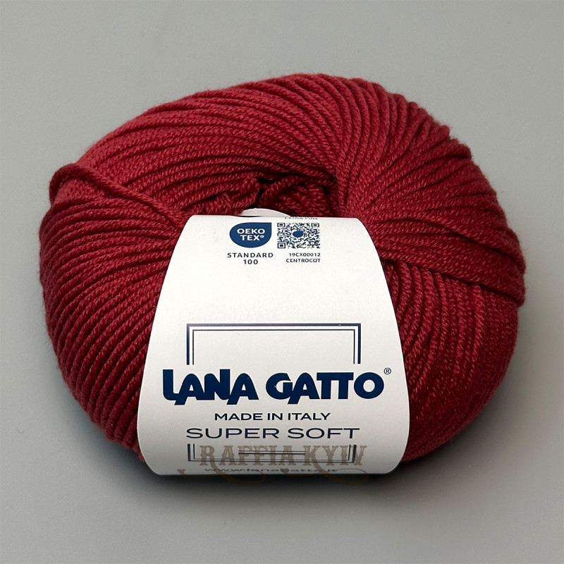 Пряжа Lana Gatto Super Soft, гранатовая